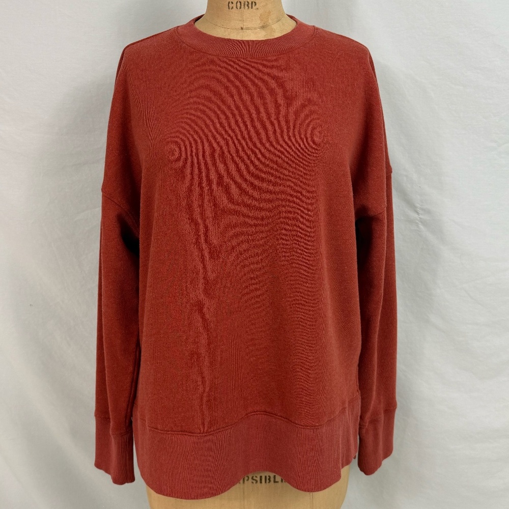 Time And Tru Terracotta Crewneck Long Sleeve Sweatshirt Size L (12-14)